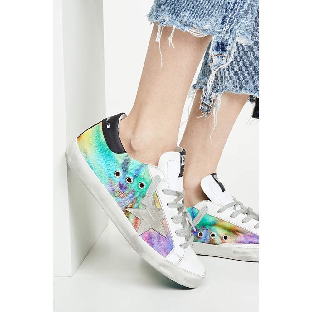 GOLDEN GOOSE SUPERSTAR SNEAKERS TIE DYE Worn 2x EUC